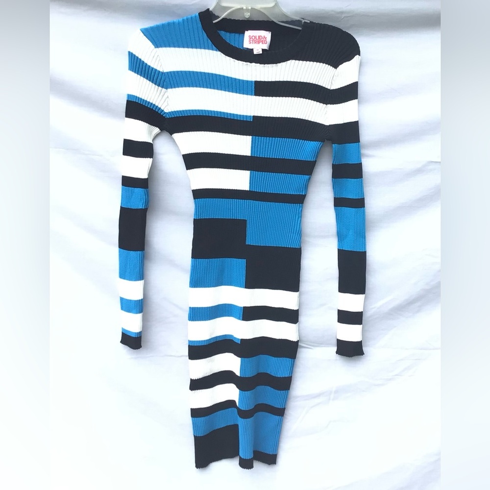 Solid & Striped Ribbed Dress - image 1